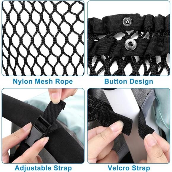 Universal Stroller Organizer Mesh Bag Large Storage Net Baby Stroller Accessorie - Picture 5 of 8